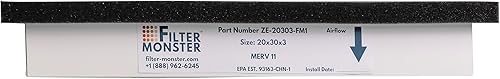 Miniatura 3 de Filter Monster - Reemplazo para Zephyr VGF Series 20x30x3 Filtro de rejilla de aire de retorno para todo el hogar, paquete de repuesto de 2 filtros