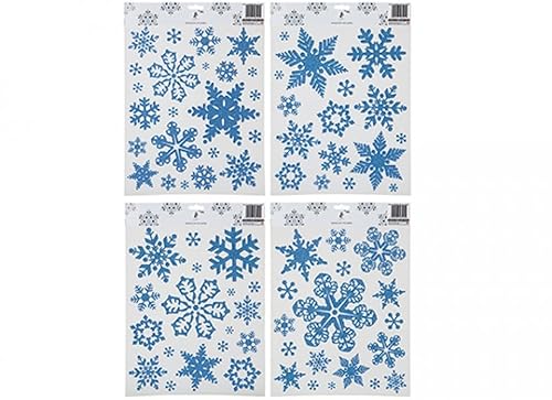 Pms Blue Glitter Snowflake Stickers Ice Colour