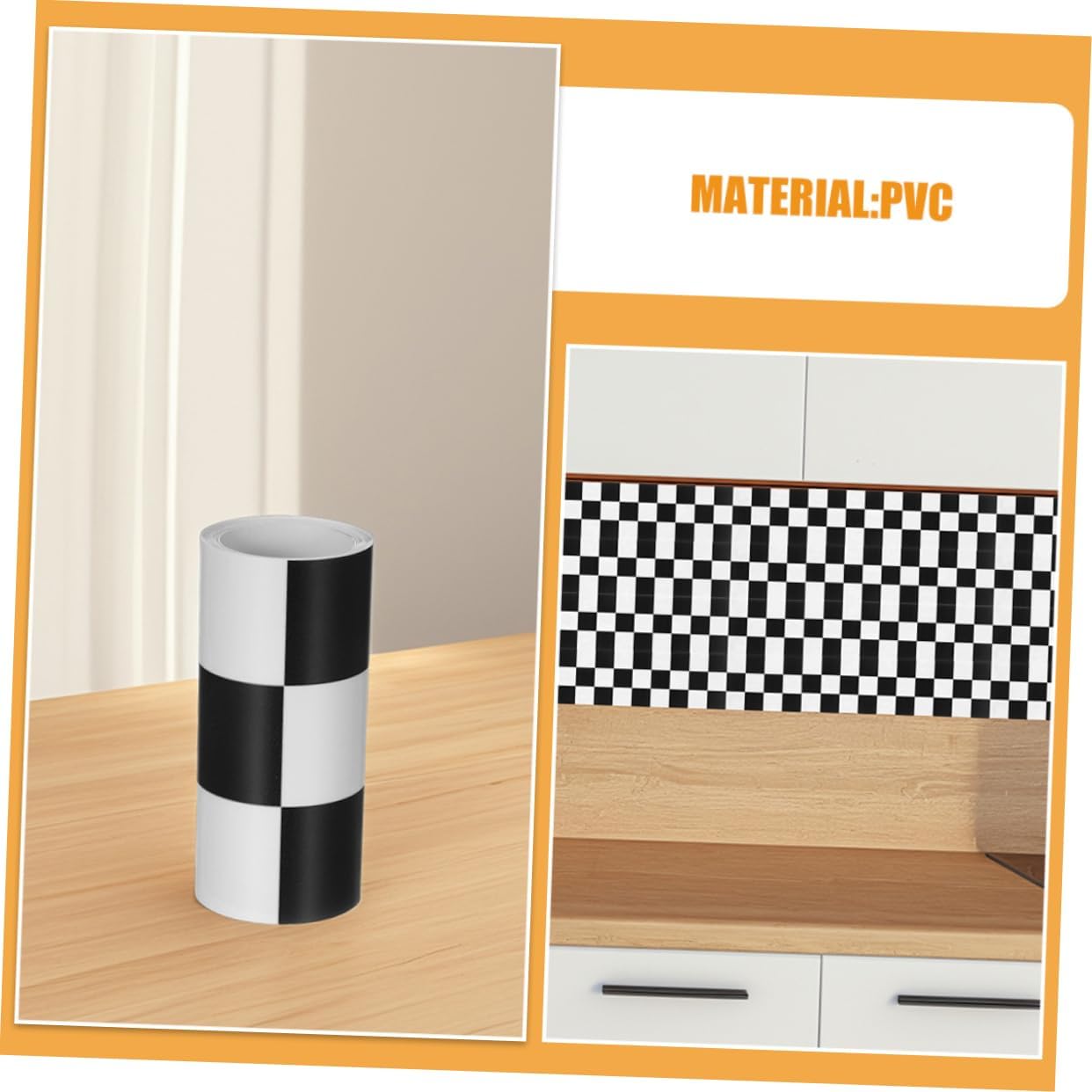 2 Rolls Checkered Peel and Stick Wallpaper Border Black White Checkered Wallpaper Self Adhesive Removable Wallpaper for Bedroom Bathroom Home Decor