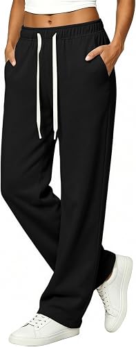 Petite Sweatpants for Women Fall Clothes 2026 Soft Wide Leg Oversized Cotton Cla