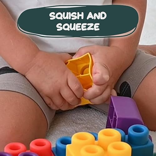 Miniatura 4 de Bloques grandes y suaves para niños de 1 a 3, 40 piezas con zócalo para construir apilar juegos y folletos - Gran regalo, juguetes para edades de 2