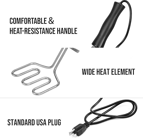 Miniatura 3 de Skyflame Arrancador de carbón eléctrico de 600 W - Encendedor de parrilla para parrilla al aire libre, ahumador y chimenea, herramienta de arranque