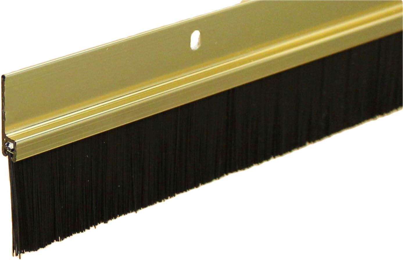 84 Long Brush Door Sweep with 1.5 Long Black Brush (Gold)