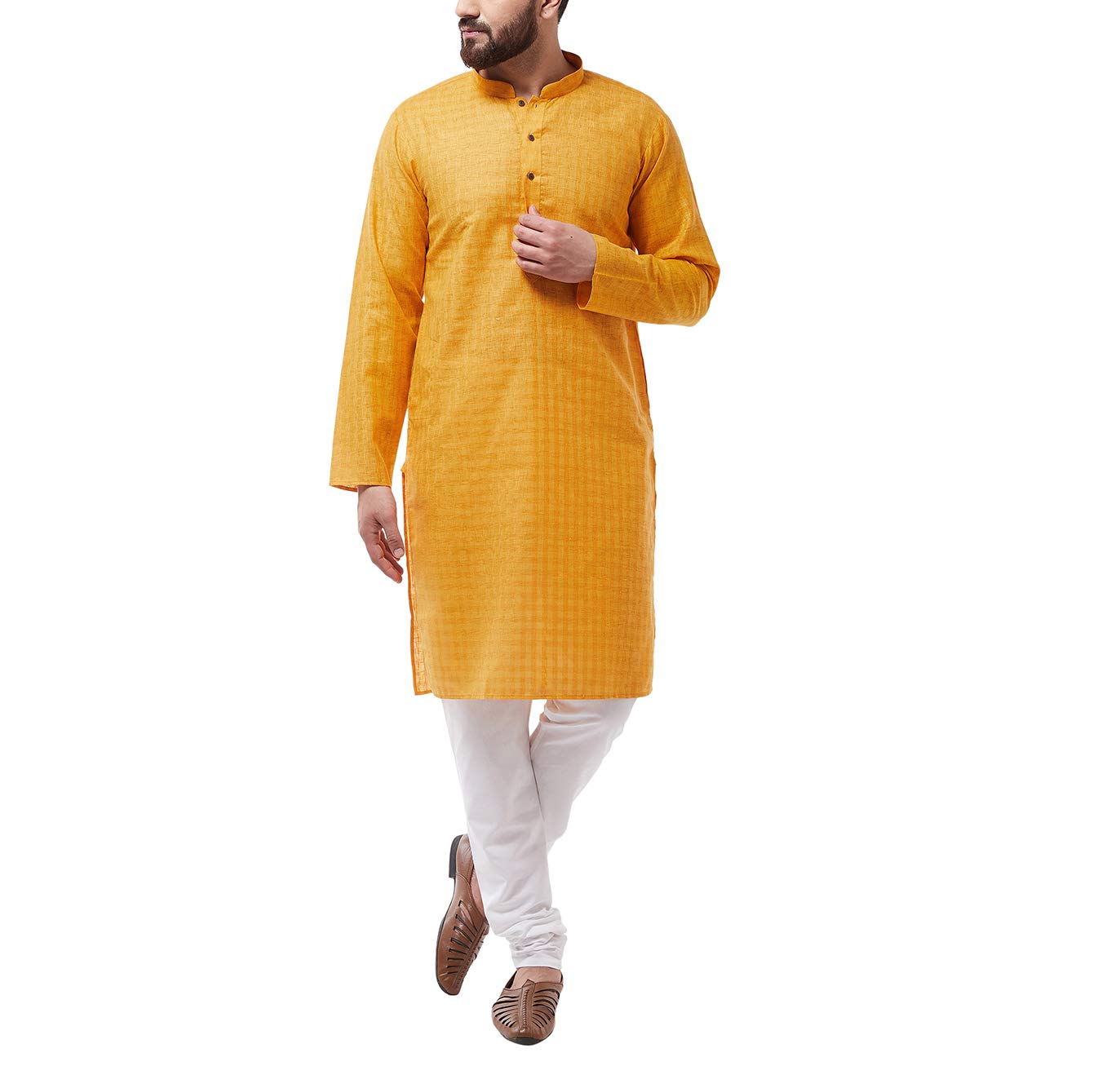Sojanya(Since 1958, Men's Cotton Kurta & Churidar Pyjama Set