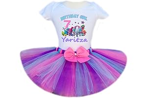 Custom Birthday Outfit Tutu Set for Trolls Fans