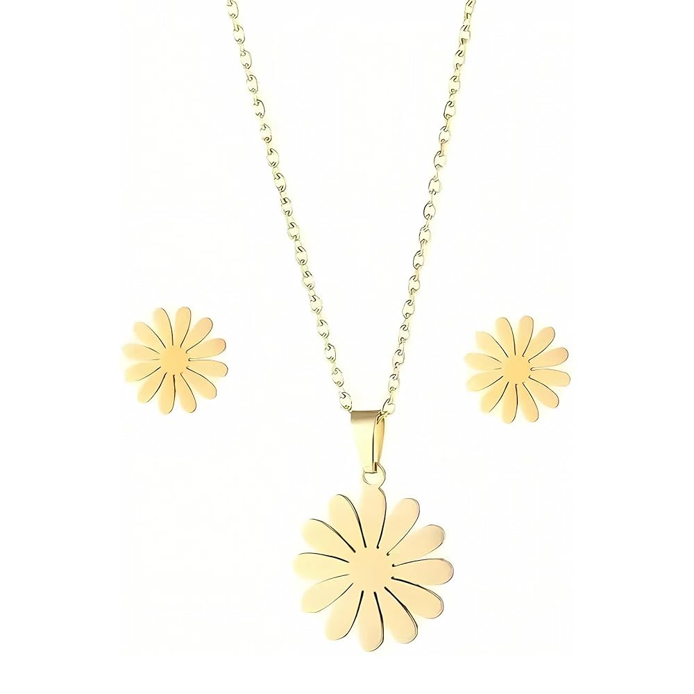 ★daisy★♡14kgf 14k Gold Plated Daisy Flower Stud Earrings – GENEVIVE
