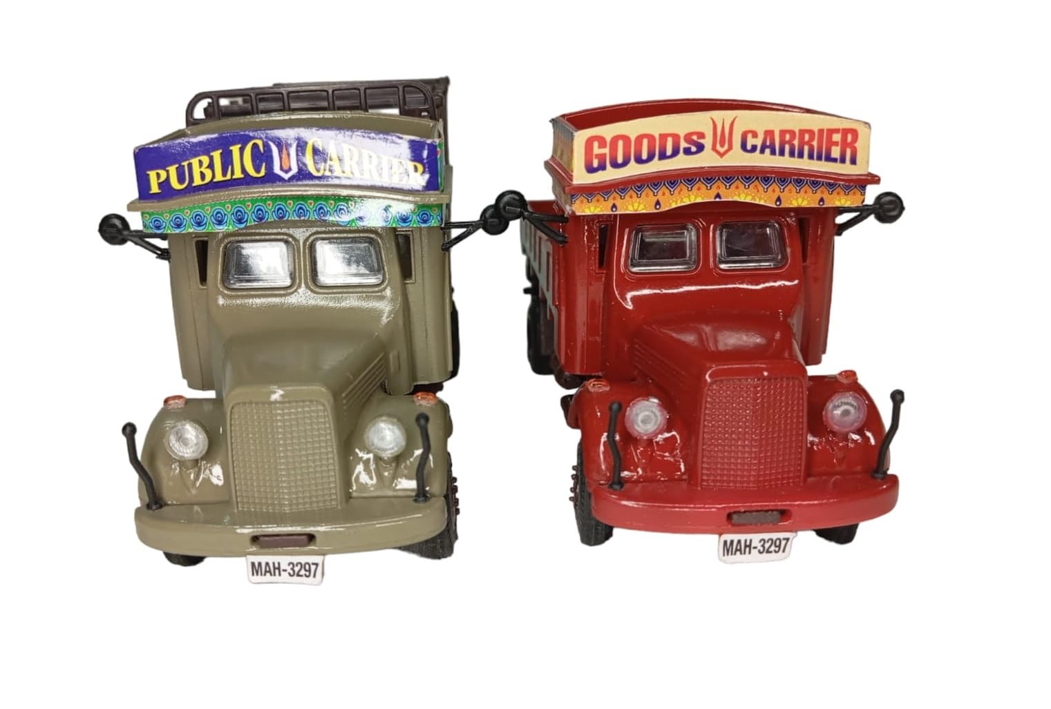 VANDI COLLECTIBLES Wood Brown Lorry Model Public Truck & Utility Vehicle Plastic Model for Kids Room Decor (Without Railing) Wood Brown Lorry Model | Public Truck Plastic Model (Without Railing)