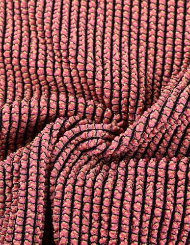 Hanna Nikole Womens High Waisted Bikini Sets 2 Piece Swimsuit Tummy Control Bathing Suits Full Coverage Textured Tie Knot Swimwear XL Pink Black — view 5