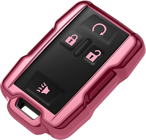 Tukellen Funda para llavero de Chevrolet de TPU suave, protección completa, compatible con Chevrolet Chevy Silverado Suburban Tahoe Colorado GMC