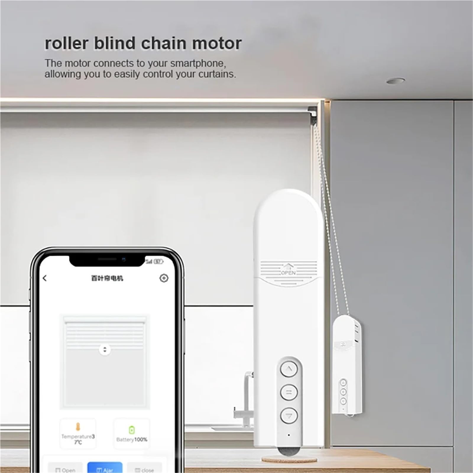 Tende elettriche Smart Home con telecomando Bluetooth Motore elettrico automatico for tende Apri