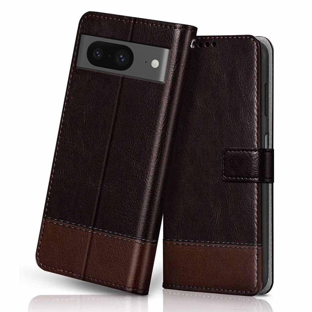ClickCase Vintage Series for Google Pixel 8 5G Leather Wallet Flip Case Kick Stand Magnetic Closure Flip Cover for Google Pixel 8 5G (Coffee & Brown) (B0CR686PQF) Amazon Price History, Amazon Price Tracker
