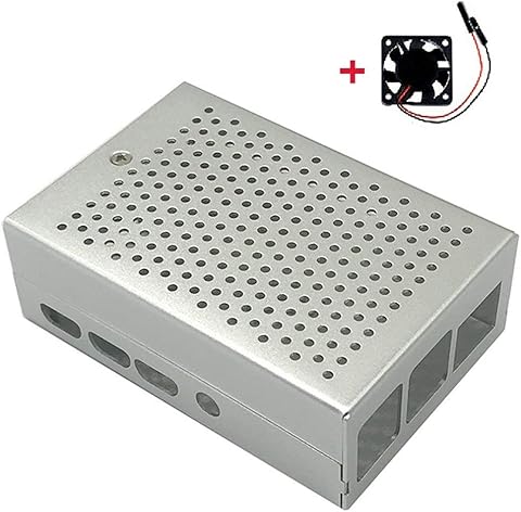 Heaviesk para Raspberry Pi 4 Modelo B Estuche + 5V / 3.3V con Ventilador de refrigeración Kit de Caja de disipador de Calor para Raspberry Pi 4 Modelo B Informática,Componentes,Dispositivos externos,Cajas de ordenador de sobremesa