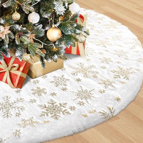 EverMerry 36-Inch Snowflake Tree Skirt Cover