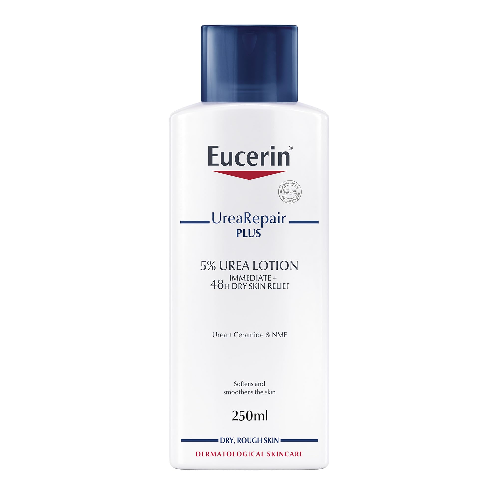 Eucerin UreaRepair Plus 5% Urea Body Lotion with Ceramide, Immediate 48-Hour Relief for Dry Skin, Daily Body Moisturizer for Dry and Dehydrated Skin, Suitable for Mature & Diabetic Skin, 250ml