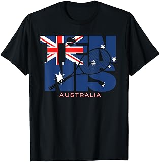 Australia Tennis Player Fan Australian Flag Aussie Heritage T-Shirt