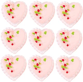 SECFOU 20 Peças Acessórios DIY Pingente De Coração Decoração Em Miniatura Decoração De Concha De Telefone DIY Capa De Telefone Charme Acessórios De Capa De Telefone Adorno DIY Comida