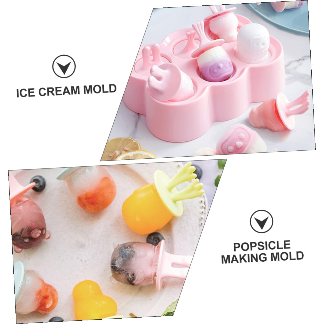 BESPORTBLE 4ensembles Moule à Glace Silicone Moules à Glaçons Été Animaux pour Fabrication Maison