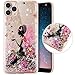 Produktbild QPOLLY Kompatibel mit iPhone 11 Pro Hülle Glitzer Flüssig Treibsand Glitter Quicksand Handyhülle Gemalt Niedlich Muster Weich Silikon TPU Schutzhülle Tasche für iPhone 11 Pro,Mädchen