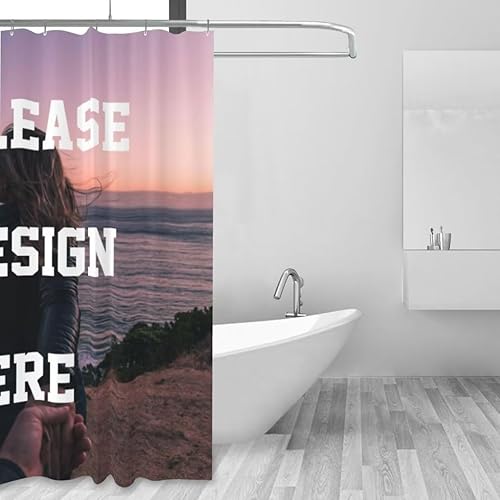 Miniatura 3 de Cortina de ducha personalizada con tu foto, cortina de ducha impermeable personalizada para decoración del hogar, 72 x 72 pulgadas