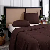 Edredom Casal Queen Margarida 3 Peças | Microfibra Antialérgica Premium | Macio, Confortável e Elegante | Ideal para Todas as Estações | Noites Aconchegantes e Relaxantes (Marrom)