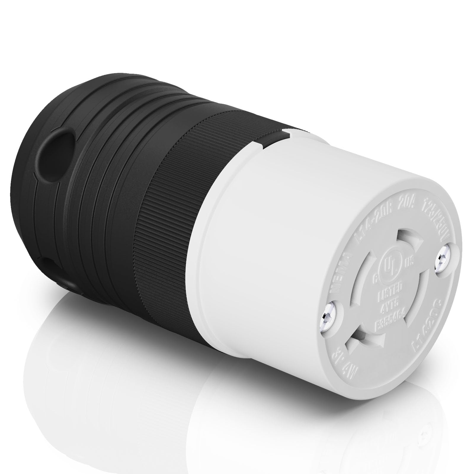 aida nema l14-20r locking connector, generator swivel female connectors, 20 amp, 125/250 volt, 3 pole, 4 wire grounding, heavy duty twist lock adapter connector,