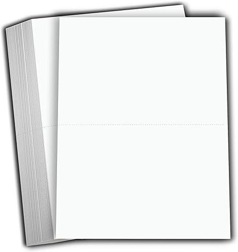 Hamilco papel grueso blanco cartulina tarjetas de notas y postales 5 12 x 8 12 pulgadas 80 libras perforadas 100 unidades