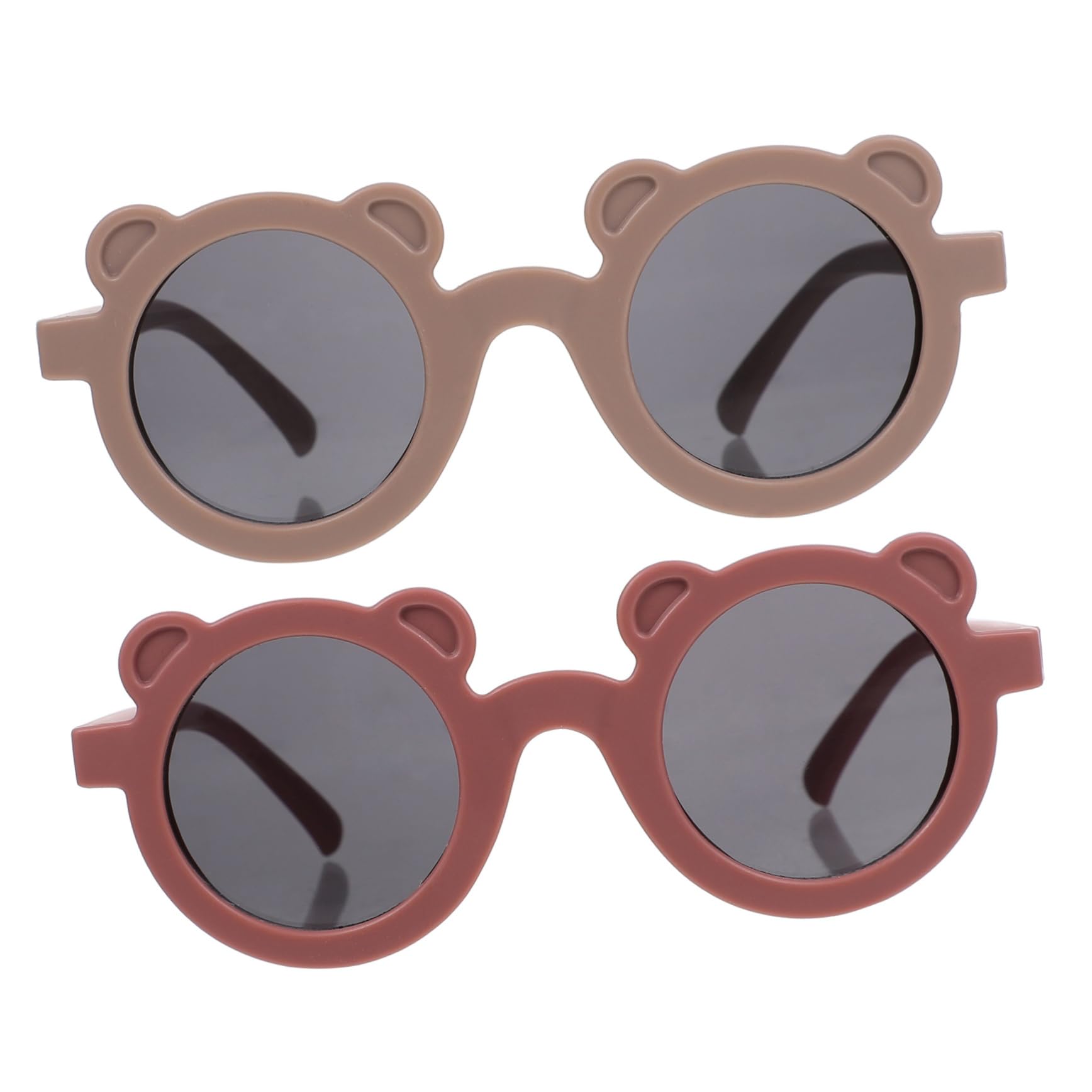 Healvian Toddler Girl Sunglasses Bear Ears 2pcs Kids Glasses Frames Photo Prop for Parties Kids Eyewear Durable Fashion