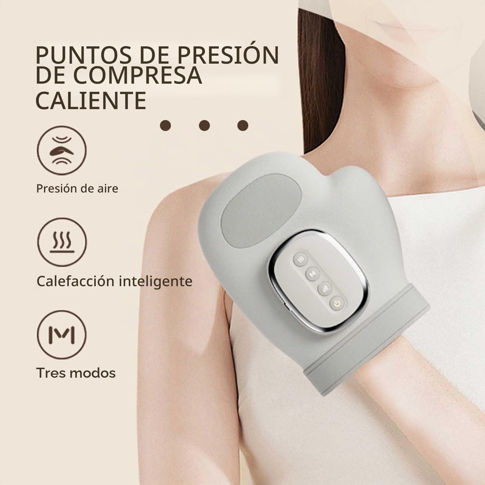 Guante Terapéutico Alivura, Masajeador de Manos con Calor y Compresión, Guante Masajeador Inteligente para Dedos - con 3 Modos de Masaje, 4 Ajustes de Temperatura y 5 Niveles de Intensidad