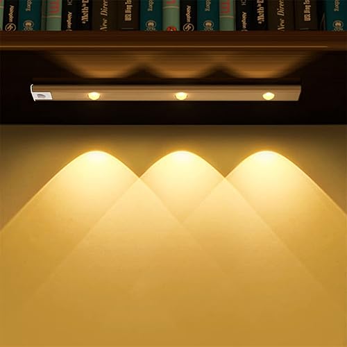 Miniatura 7 de Luz LED para gabinete con sensor de movimiento, iluminación de armario debajo del mostrador, luces nocturnas de cocina, luz funciona con pilas, luz