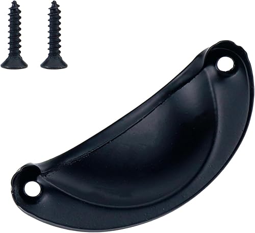 Miniatura 5 de Nicerity Tiradores de copa para cajones de cocina, color negro, 3.189 x 1.378 x 0.709 in, 6 unidades