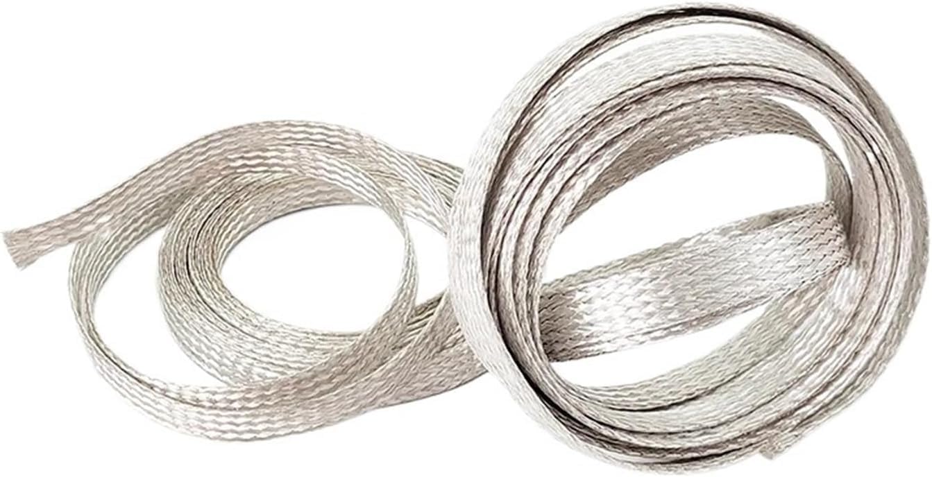 Cavo piatto intrecciato in rame, Protezione isolante elettromagnetica WaveProof placcata in argento da 1 m