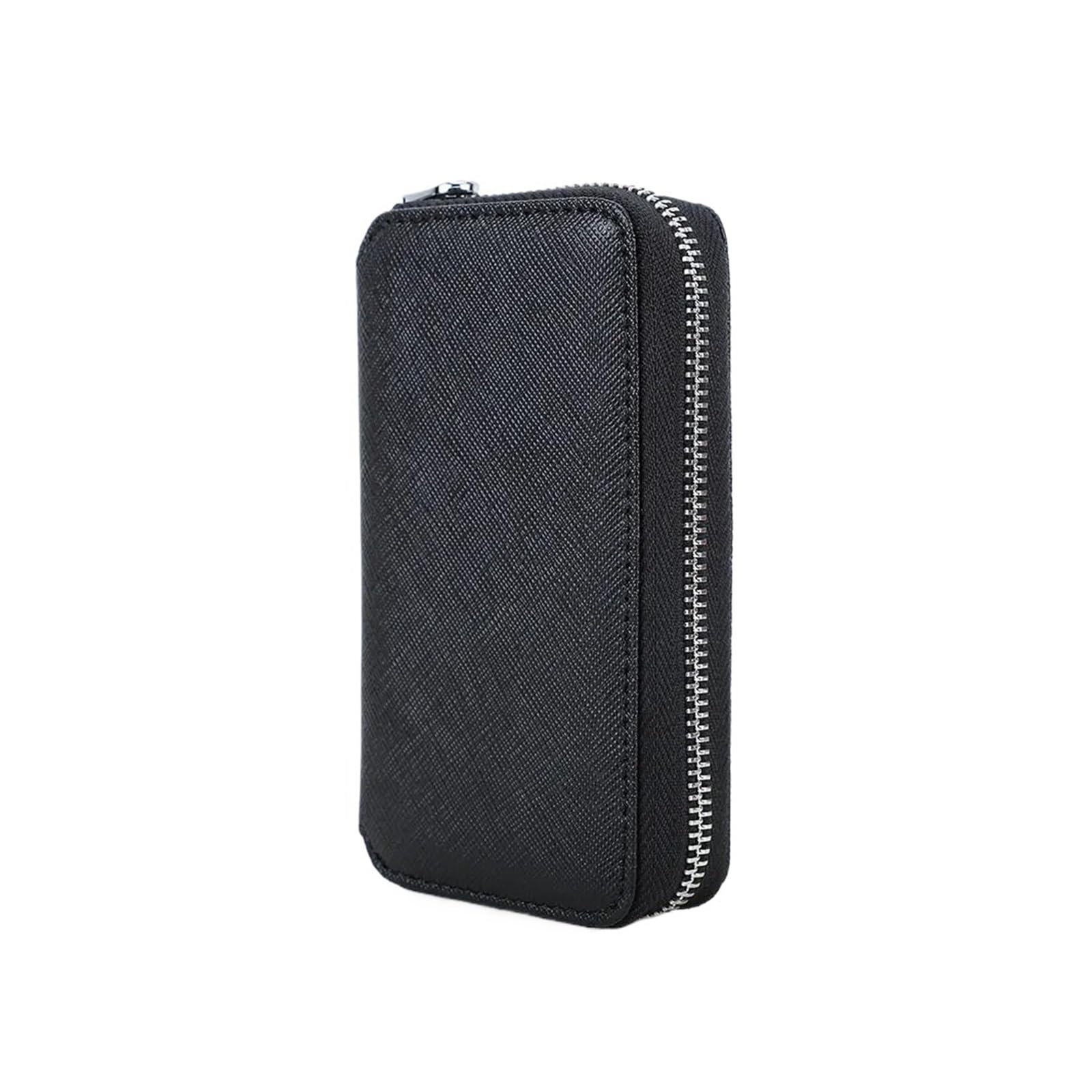 Xi Yu 1pcs 2 Slots Zippered Leather Watch Travel Pouch