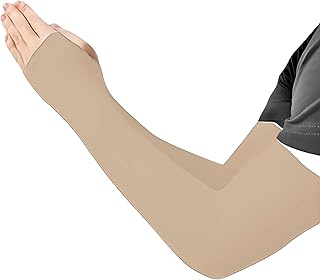 MIZAYA Sports Compression Arm Sleeves Sun Protection Arm Sleeves with Thumb Hole, Multiple Colors - Comfortable and Supportive for Unisex - Wrist and Hand Cincher