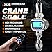 Digital Crane Scale 6600 lbs/3000kg/3T Measurable Temperature and Humidity Industrial Heavy Duty Hanging Scale with Remote Control LCD Screen for Construction, Factory, Farm(Silver)
