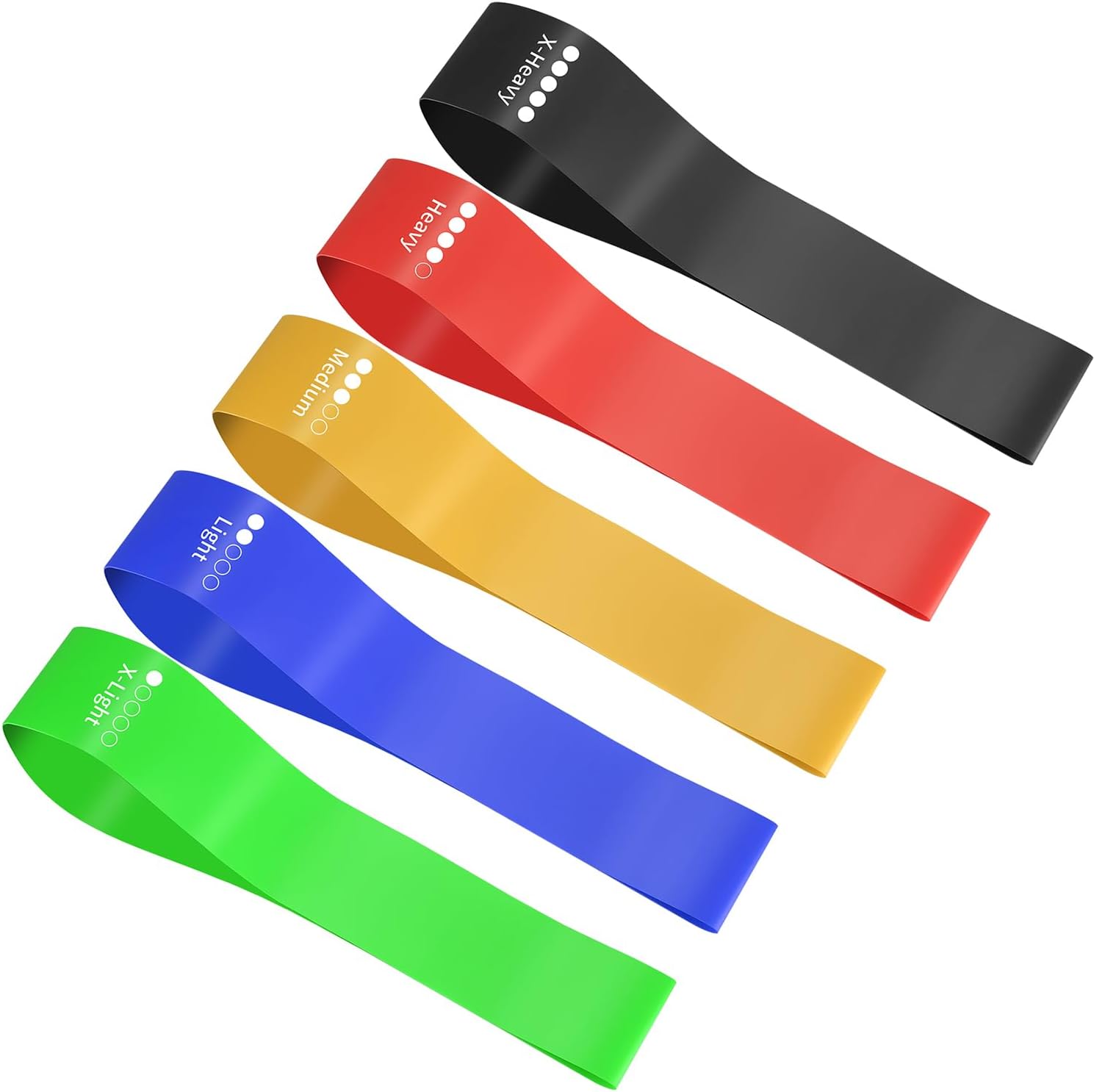 Resistance Bands Set of 5, Resistance Fitness Exercise Loop Bands