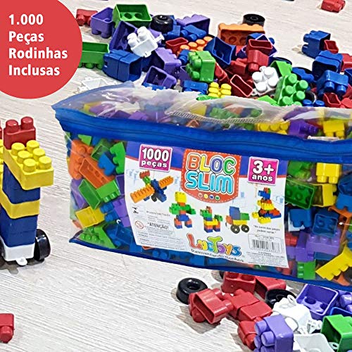 Bloc Slim - Malet Ret Pvc com 1000 Peças, Luc Toys