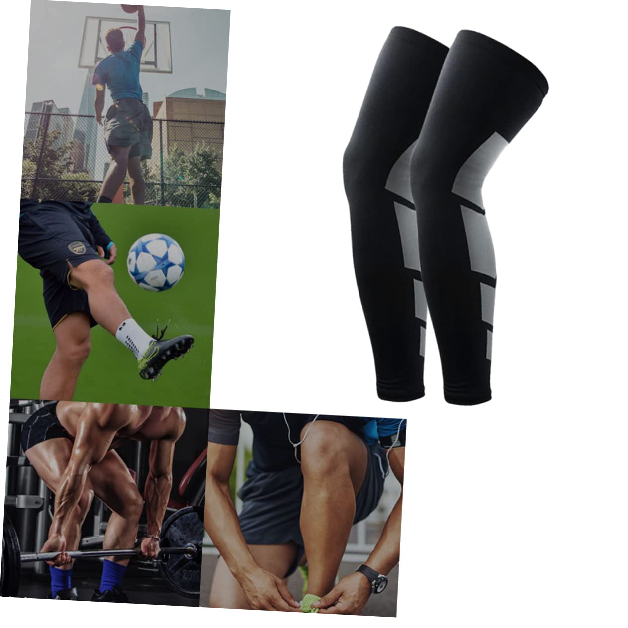 BCOATH Fitness Pad Sports Compression Sleeve Braces Anti-slip for Workout Running