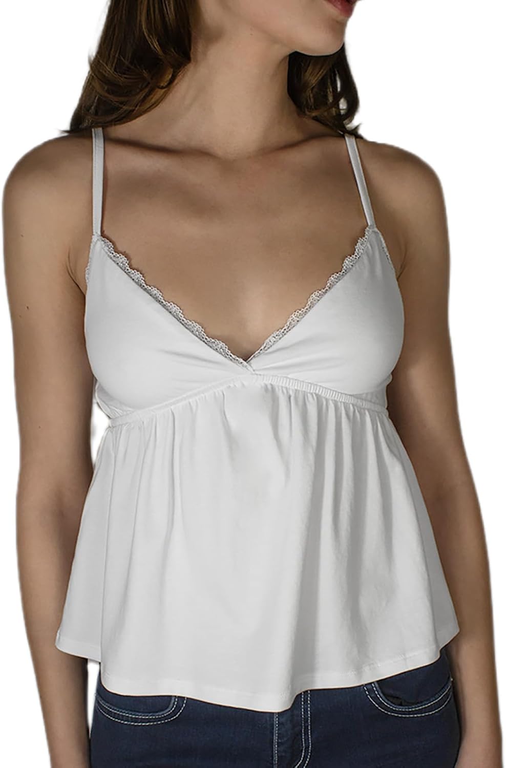 Women Spaghetti Strap Cami Sleeveless V Neck Solid Color Casual Going Out Top Loose Fit Y2k Tank Tops Streetwear