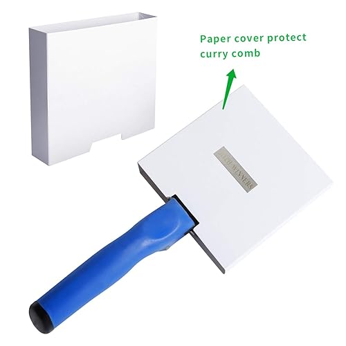 Miniatura 5 de Paquete de 2 peines reversibles de acero inoxidable con agarre suave al tacto