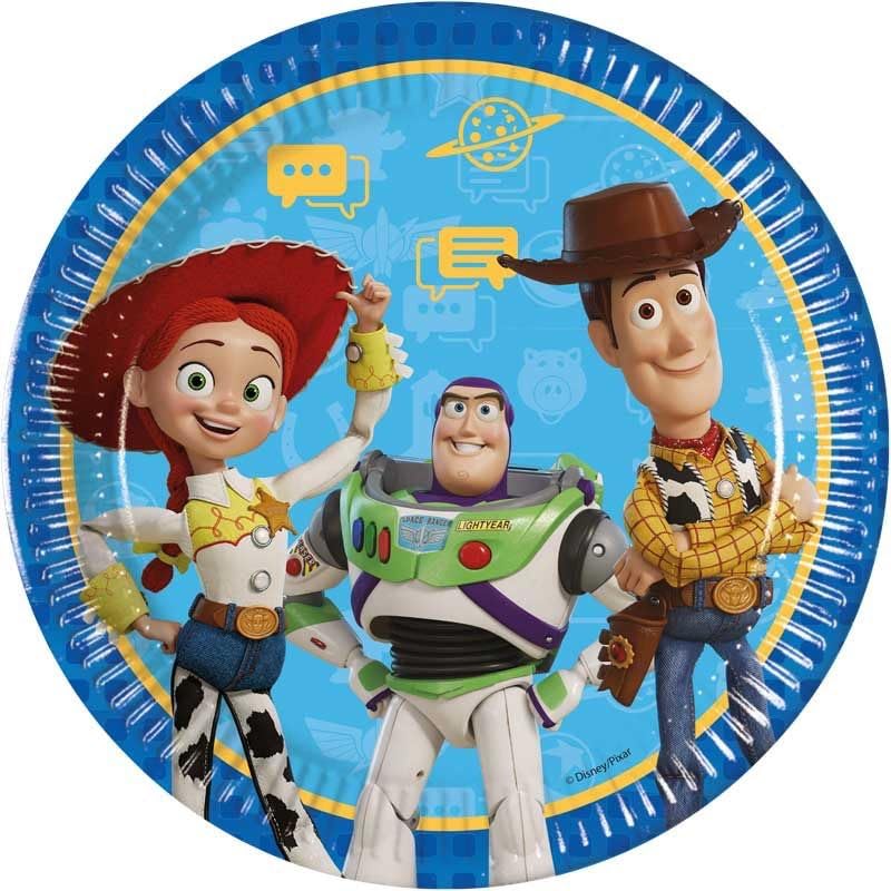 Procos Toy Story 5 Party Plates Size 23 cm Pack of 8 Disposable Paper Plates Children's Birthday Party Tableware FSC® Mix