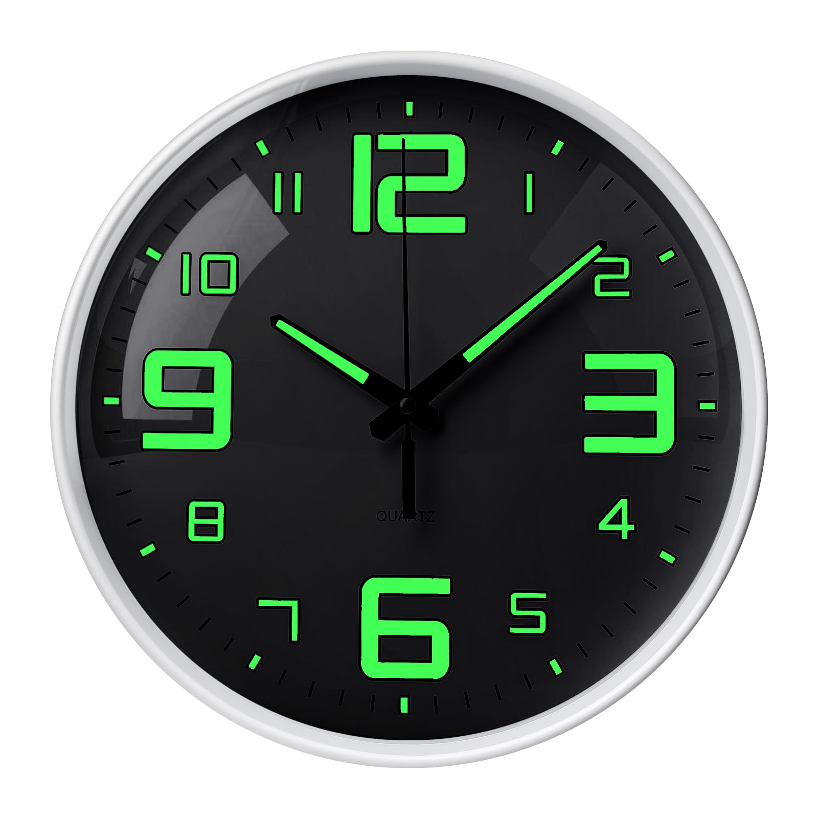 Leuchtende Wanduhr 30 Cm – Geräuschlos, Batteriebetrieben, Mit Nachtlicht-Funktion Für Schlafzimmer & Büro