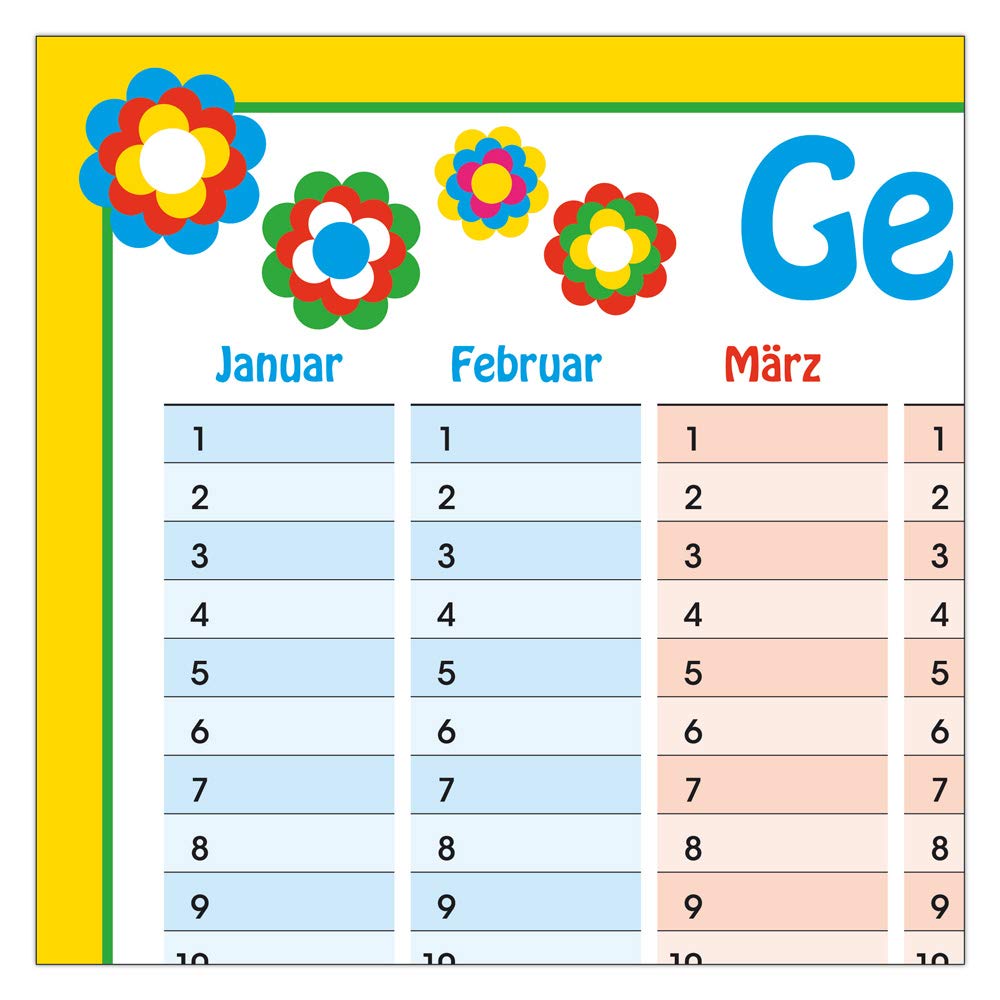 Immerwährender Kalender Geburtstagskalender Dauerkalender