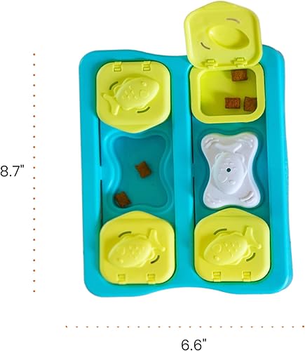 Miniatura 8 de Catstages Kitty Cube Juguete Rompecabezas Interactivo de Premios para Gatos, Azul