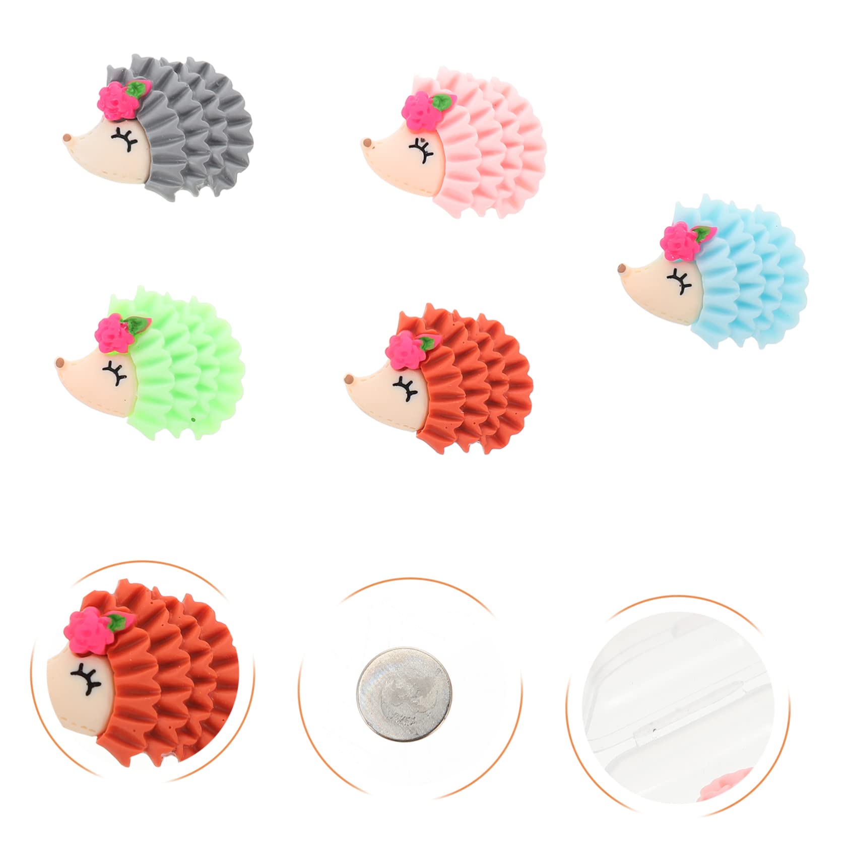 HOMSFOU 4 Sätze Hedgehognadelsauggerät Sticknadeln Nähzubehör Igel-nadelhalter Kreuzen Stickereien Kreuzstichzubehör Stichnadelhalter Nähen Nadel-minder Plastik 5 Stück * 4