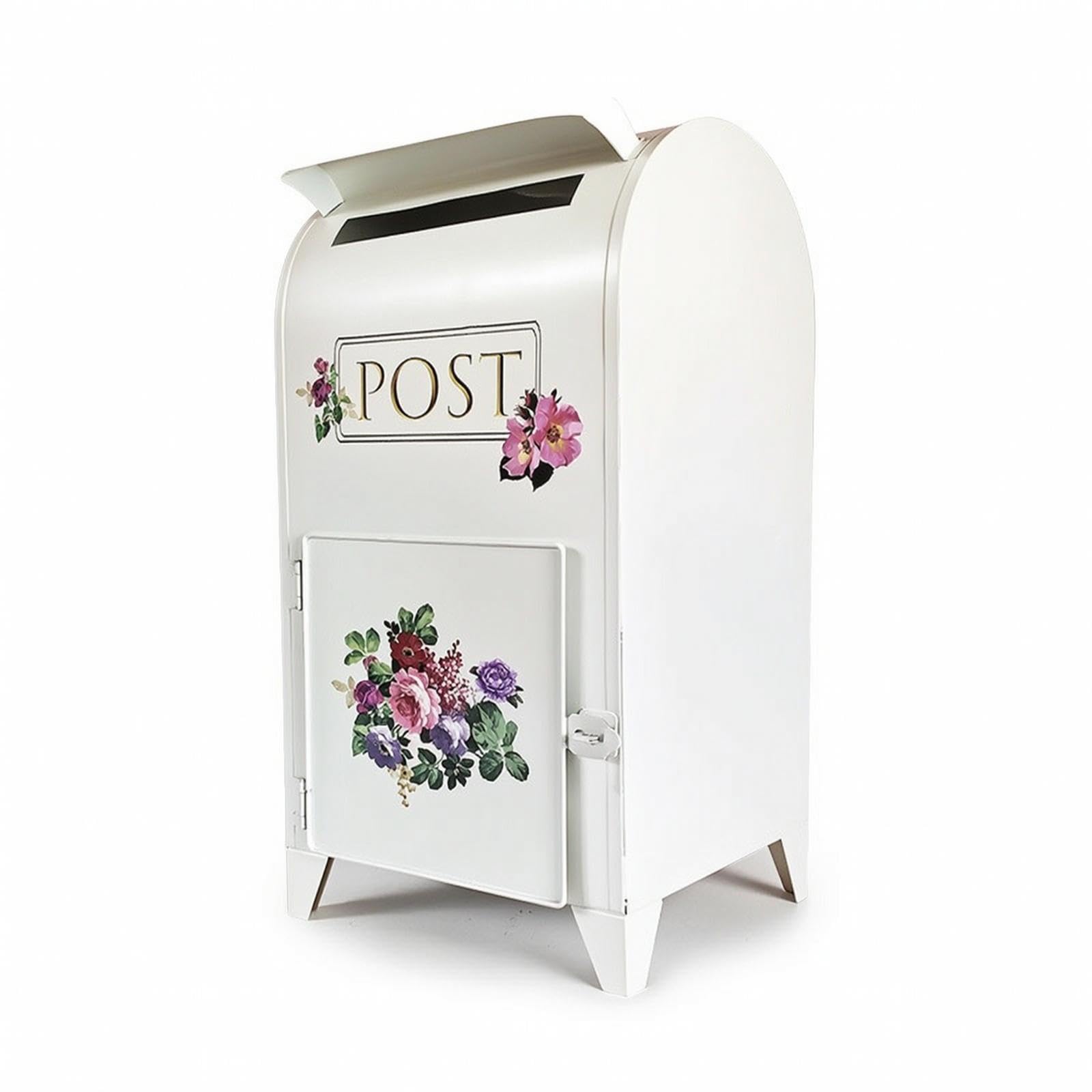 Metal Mailbox with Lock Locking Wall-Mounted Mailbox Decorative Postbox for Homeowners, Porch, Entryway-image-17