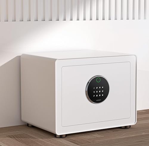 Miniatura 3 de KAPUCI Caja de seguridad biométrica con diseño minimalista moderno de pantalla táctil, 1.28 pies cúbicos de apertura automática con contraseña