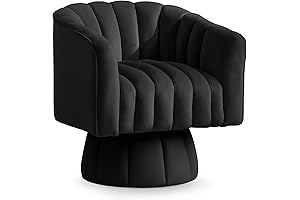 Modern Black Round Swivel Chair