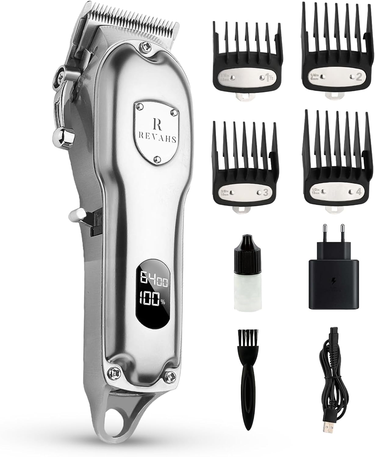 Professionele Draadloze Tondeuse voor Mannen – Baardtrimmer – Hoofd en Baard Haar Trimmer – Scheerapparaat – Beard Trimmer for Men – Hair Clipper