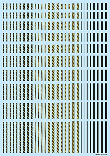 HiQ Parts Line Decal 02 Dark Gray-Yellow (1pc) - Model Building Tools and Accessories # LINED02-DRXYE