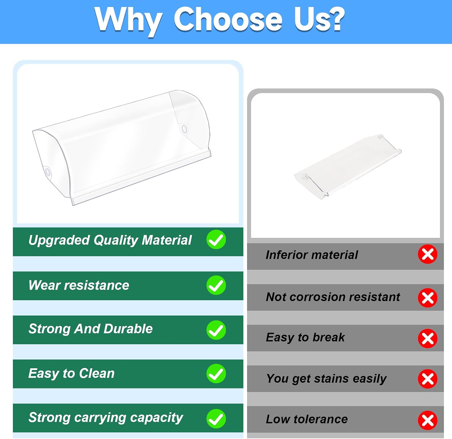 Upgraded WP2256101 Refrigerator Dairy Door Bin Cover Replacement Compatible with Whirlpool, Kenmore Refrigerator Door Shelf Replaces 2256101 Dairy Compartment Door Refrigerator Dairy Bin Cover